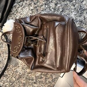 Brown Women's Leather Backpack